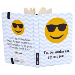 LIBRETA C/ MENSAJE A6 EMOTICON EL PUTO BOSS Tamaño A6