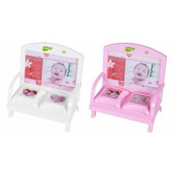 PORTAFOTOS TRESILLO BLANCO,ROSA 8 x 18,5 x 11 cm