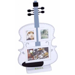 PORTAFOTOS GRANDE GUITARRA BLANCO 40 x 22,5 x 7,5 cm