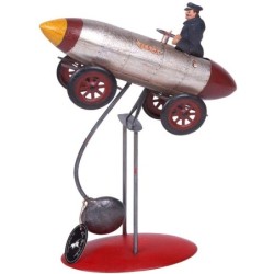 FIGURA METAL BALANCIN COCHE ELECTRICO 25 x 9 x 36 cm