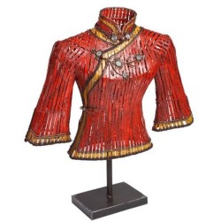 BUSTO METALICO ROJO GRANDE 74 x 57 x 19 cm