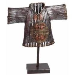 BUSTO METALICO CHINO COLOR GRIS 46 x 48 x 12 cm