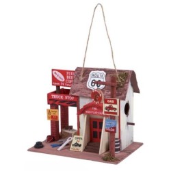 CASITA MADERA DECOR.BIRDHOUSE ROUTE 66 20,5 x 17 x 24,5cm