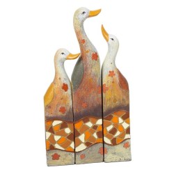 TRIO DE PATOS COL.MOSAICO 20 x 12 x 3 cm