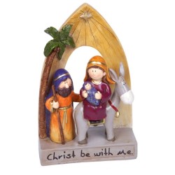 FIGURAS NACIMIENTO PEQUEÑO CON PALMERA 13,5 x 5,5 x 20 cm