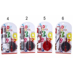 BLISTER RELOJ PARED BRICOLAJE, 3 MODELOS (4,9,10) Blister: 38,5 x 18,5 x 4 cm