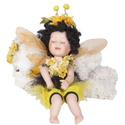 HADA LADY BEE CON OSO PELUCHE 21 x 32 x 24 cm