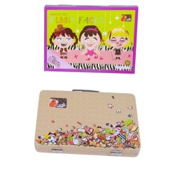 MALETIN LUXE MAGNETICO-FUNNY FACE GIRLS- 4 x 20 x 30 cm.