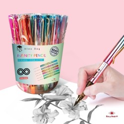 BOTE PVC 30 LAPICES INFINITOS 6 COL.TORNASOL 13,4 x 6,5, x 1 cm.