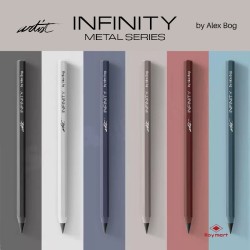EXP.24 LAPICES INFINITY HEXAGON METAL BODY 6 COL. 22 x 12 x 26 cm.