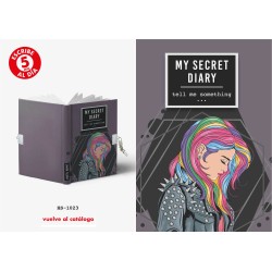 DIARIO TAMAÑO A5 CON CANDADO TELL ME SOMETHING 14 x 21,50 x 2 cm.