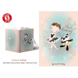 DIARIO A5 168H.C/CANDADO LOVE DANCING 14 x 21,50 x 2 cm.