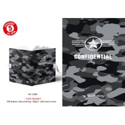 DIARIO A5 168H.C/CANDADO CONFIDENTIAL GREY 14 x 21,50 x 2 cm.