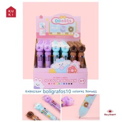 EXP.36 BOLIS 10 COLORES DONUTS,3 COLORES
