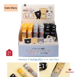 EXP.36 BOLIS 10 COLORES CATS ,3 COLORES Exp: 19 x 19 x 27 cm. Und: 15 x 2,5 x 2 cm.